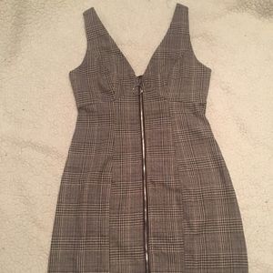 SHEIN Plaid Pinafore Dress